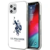 Dėklas „Us Polo Assn“ „US Polo“ USHCP12MTPUHRWH iPhone 12/12 Pro 6.1" baltas blizgus didelis logotipas
