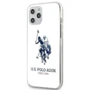 Dėklas „Us Polo Assn“ „US Polo“ USHCP12MTPUHRWH iPhone 12/12 Pro 6.1" baltas blizgus didelis logotipas