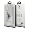 Dėklas „Us Polo Assn“ „US Polo“ USHCP12MTPUHRWH iPhone 12/12 Pro 6.1" baltas blizgus didelis logotipas
