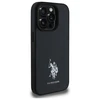 Us Polo Assn US Polo USHCP15XPGEK Apple iPhone 15 Pro Max 6,7" dėklas telefonui juodos spalvos Leather Embroidered DH Color