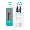 Devia kabelis Gracious EC646 PD USB-C - USB-C 1,0 m 60W 3A juodos spalvos
