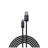 Devia kabelis Gracious EC649 USB - USB-C 1,0 m 2A juodos spalvos