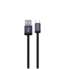 Devia kabelis Gracious EC649 USB - USB-C 1,0 m 2A juodos spalvos