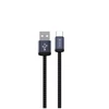 Devia kabelis Gracious EC649 USB - USB-C 1,0 m 2A juodos spalvos