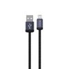 Devia kabelis Gracious EC650 USB - USB-C 1,0 m 2,4A juodos spalvos