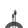 Devia kabelis Gracious EC650 USB - USB-C 1,0 m 2,4A juodos spalvos