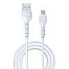 USB kabelis Devia Kintone microUSB 1.0m baltas 5V 2.1A