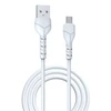 USB kabelis Devia Kintone microUSB 1.0m baltas 5V 2.1A