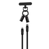 Devia kabelis lanyard 2in1 PD USB-C - Lightning 1,2 m 27W juodos spalvos