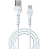 USB laidas Devia Kintone Type-C 1.0m baltas 5V 2.1A