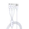 USB laidas Devia Smart 3in1 microUSB-Lightning-Type-C 1.2m baltas