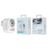 Devia maitinimo lizdas PD įkroviklis 20W 1x USB-C 2x USB 3A baltos spalvos