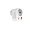 Devia maitinimo lizdas PD įkroviklis 20W 1x USB-C 2x USB 3A baltos spalvos
