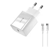 Devia Išmanusis kelioninis įkroviklis | 20W | PD | USB-C | su Lightning į USB-C kabeliu komplekte | baltas