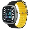 Devia apyrankė Deluxe Sport6 skirta Apple Watch 42mm/ 44mm/ 45mm/ 49mm juodos spalvos geltonos spalvos