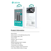 Eaton Telforceone Devia Ultra3 usb-c PD 240W Metal Woven Flat Fast Charging Cable 1,5 m oranžinis
