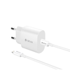 Devia laidinis įkroviklis Rocket PD 20W 1x USB-C baltos spalvos + kabelis USB-C - Lightning
