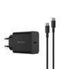Devia laidinis įkroviklis Rocket PD 45W 1x USB-C juodos spalvos+ kabelis USB-C - USB-C
