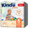 Kindii KINDI Sauskelnės-kelnaitės junior extra 6 dydis (15+ kg) 20 vnt