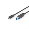 Assmann Electronic ASSMANN USB Type-C jungties kabelis tipas C iki B M/M 1.8m 3A 5GB 3.0 Versija CE bl