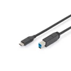 Assmann Electronic ASSMANN USB Type-C jungties kabelis tipas C iki B M/M 1.8m 3A 5GB 3.0 Versija CE bl
