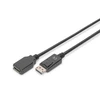 Assmann Electronic ASSMANN DisplayPort ilgintuvas AWG 28 2xshielded juodas DP M/DP F 2m