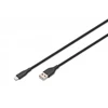 Digitus Kabelis USB DIGIT Lightning - USB-A 0.5 m Juodas (AK-600108-005-S)
