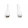 „Digitus Silicone USB-C“ – „Lightning“ laidas, USB 2.0 60W, MFI sertifikuotas, 2m Baltas