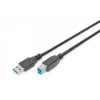 Assmann Electronic USB kabelis Digitus USB-A - USB-B 1,8 m Juodas (AK- 300115- 018- S)