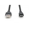 „Digitus Silicone“ USB-A - USB-C jungiamasis kabelis, USB 2.0 60W, 0,5m Juodas