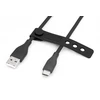 Digitus Silicone USB-A - USB-C jungties kabelis, USB 2.0 60W, 1m Juodas