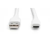 „Digitus Silicone“ USB-A - USB-C jungiamasis kabelis, USB 2.0 60W, 1m Baltas
