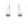 „Digitus“ silikoninis jungiamasis kabelis USB-C - USB-C, USB 2.0 60W, 0,5m Baltas
