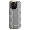 DKNY DKHMP14LPCPVSLE Apple iPhone 14 Pro 6.1" dėklas telefonui pilkos spalvos Leather Checkered Mono Pattern MagSafe