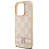 Apple iPhone 14 Pro Max DKNY odinis dėklas Checkered Mono Pattern & Printed Stripes (DKHCP14XPCPTSSP) rožinės spalvos