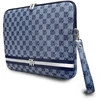 DKNY PU Leather Checkered Pattern and Stripe dėklas nešiojamam kompiuteriui 13/14" rožinės spalvos