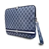 DKNY PU Leather Checkered Pattern and Stripe dėklas nešiojamam kompiuteriui 13/14" rožinės spalvos