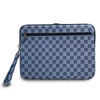 DKNY PU Leather Checkered Pattern and Stripe dėklas nešiojamam kompiuteriui 13/14" rožinės spalvos