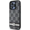 Apple iPhone 14 Pro Max DKNY odinis dėklas Checkered Mono Pattern & Printed Stripes (DKHCP14XPCPTSSK) juodos spalvos