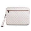 DKNY PU Leather Checkered Pattern and Stripe dėklas nešiojamam kompiuteriui 13/14" rožinės spalvos