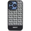 DKNY PU Leather Repeat Pattern Bottom Stripe MagSafe dėklas telefonui Apple iPhone 14 Pro Max juodos spalvos