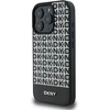 DKNY PU Leather Repeat Pattern Bottom Stripe MagSafe Apple iPhone 16 Pro dėklas telefonui juodos spalvos