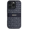 DKNY PU Leather Repeat Pattern Tonal Stripe Apple iPhone 16 Pro Max dėklas telefonui mėlynos spalvos