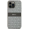 Apple iPhone 14 Pro DKNY dėklas odinis Mono Stripe & Metal Logo (DKHCP14LPRTHSLE) beige