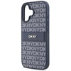 DKNY PU Leather Repeat Pattern Tonal Stripe Apple iPhone 16 dėklas telefonui mėlynos spalvos