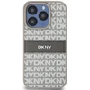 Apple iPhone 15 Pro DKNY odinis dėklas Mono Stripe & Metal Logo (DKHCP15LPRTHSLE) beige