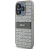 Apple iPhone 14 Pro Max DKNY odinis dėklas Mono Stripe & Metal Logo (DKHCP14XPRTHSLE) beige