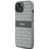 Apple iPhone 13 / 14 / 15 DKNY odinis dėklas Mono Stripe & Metal Logo (DKHCP15SPRTHSLE) beige