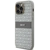 Apple iPhone 14 Pro DKNY dėklas odinis Mono Stripe & Metal Logo (DKHCP14LPRTHSLE) beige