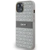 Apple iPhone 13 / 14 / 15 DKNY odinis dėklas Mono Stripe & Metal Logo (DKHCP14SPRTHSLE) beige